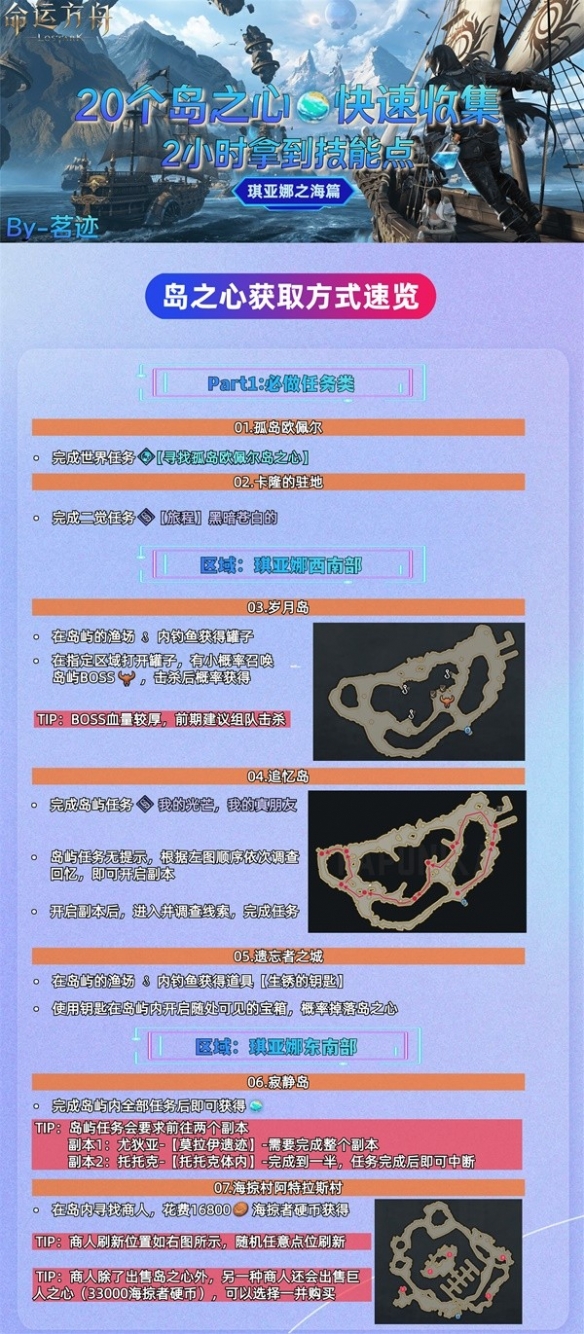 命运方舟20个岛之心全收集攻略-命运方舟岛之心怎么全收集